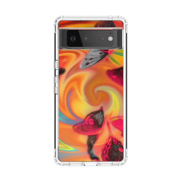 Psychedelic Butterflies Swirl Google Pixel 6 Case
