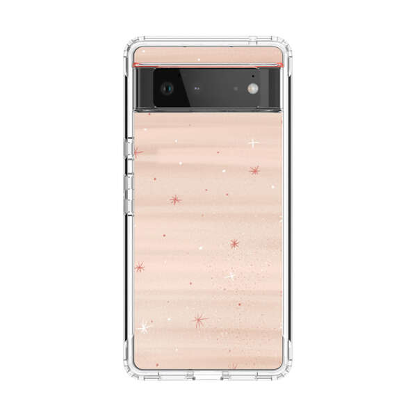 Soft Pink Background with Delicate Stars Google Pixel 6 Case