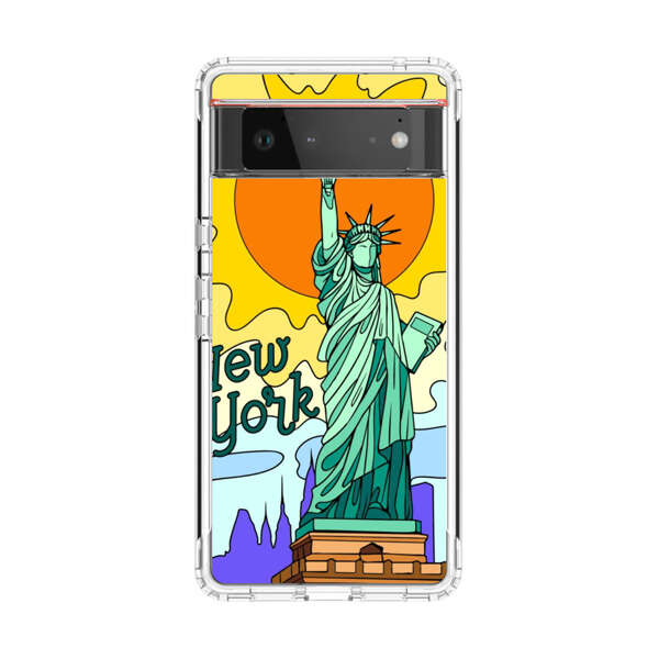 Statue of Liberty New York Artistic Sun Google Pixel 6 Case