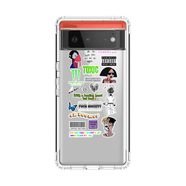 Sticker Collage Edgy Expressive Pop Culture Google Pixel 6 Case
