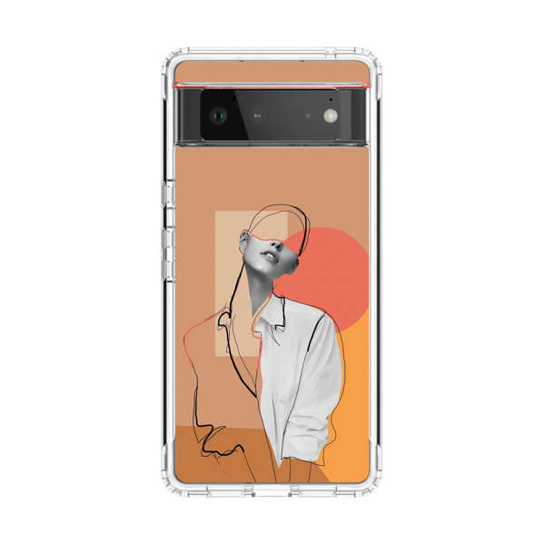 Stylish Abstract Portrait Art Google Pixel 6 Case