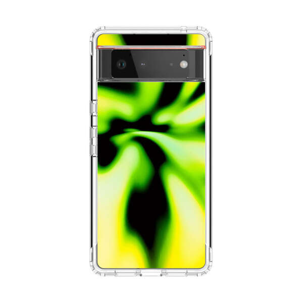 Vibrant Abstract Green and Yellow Swirl Google Pixel 6 Case