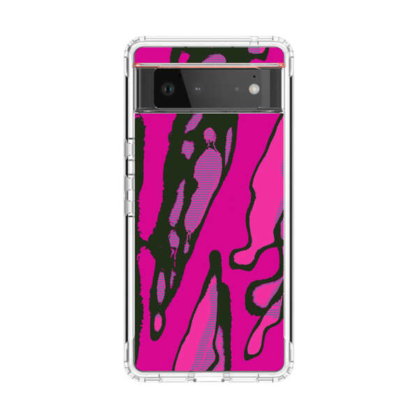 Vibrant Abstract Magenta Black Pattern Google Pixel 6 Case