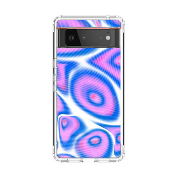 Vibrant Abstract Pink and Blue Swirl Pattern Google Pixel 6 Case