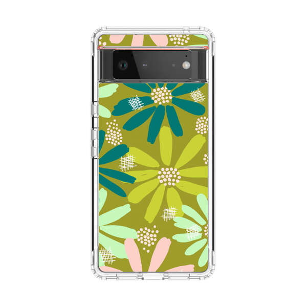 Vibrant Floral Daisy Pattern Google Pixel 6 Case