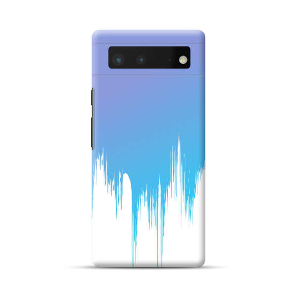 Abstract Blue and Purple Dripping Paint Google Pixel 6 Hard Case