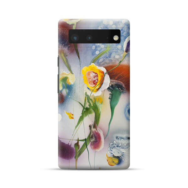Abstract Colorful Flowers Google Pixel 6 Hard Case