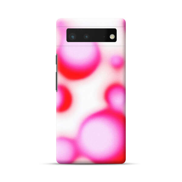 Abstract Pink and Red Blurry Circles Google Pixel 6 Hard Case
