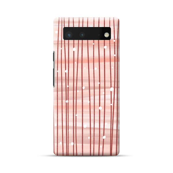 Abstract Vertical Lines Pink Pattern Google Pixel 6 Hard Case
