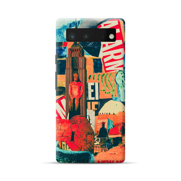 Artistic Urban Collage Google Pixel 6 Hard Case