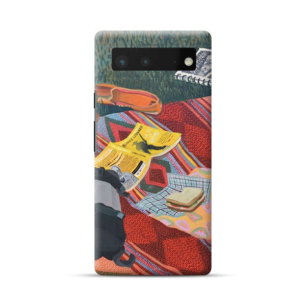Charming Picnic Scene with Blanket and Food Google Pixel 6 Hard Case