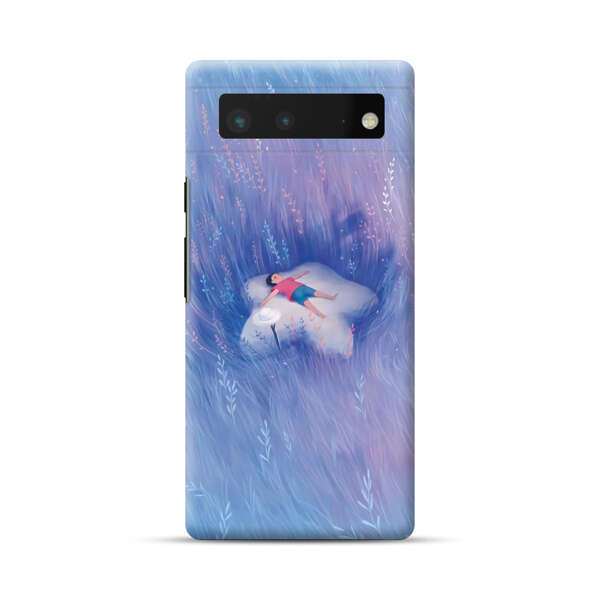 Child Relaxing in Dreamy Field Google Pixel 6 Hard Case
