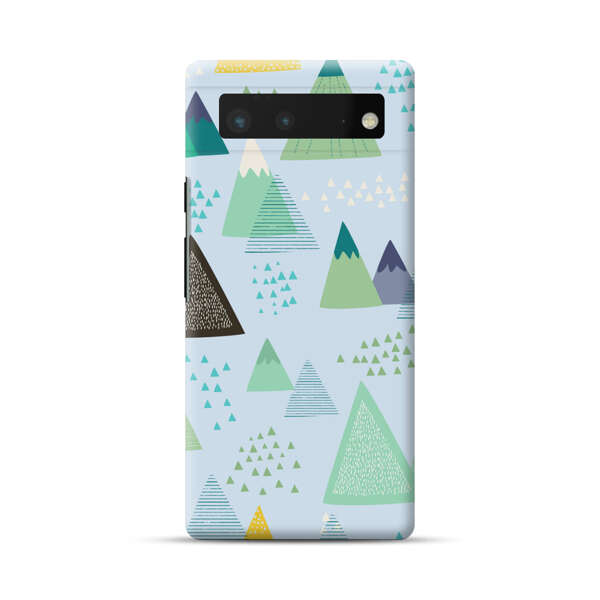 Colorful Abstract Mountain Pattern Google Pixel 6 Hard Case