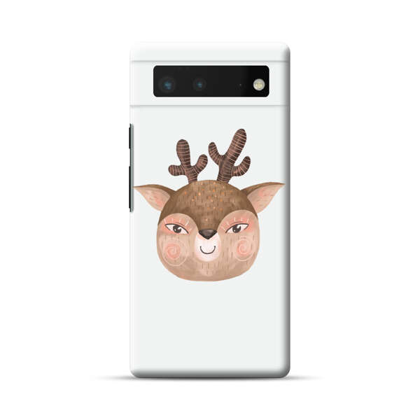 Cute Cartoon Deer Face Google Pixel 6 Hard Case