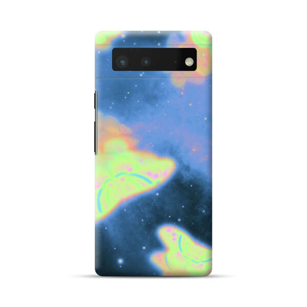 Dreamy Glowing Cosmic Butterflies Google Pixel 6 Hard Case