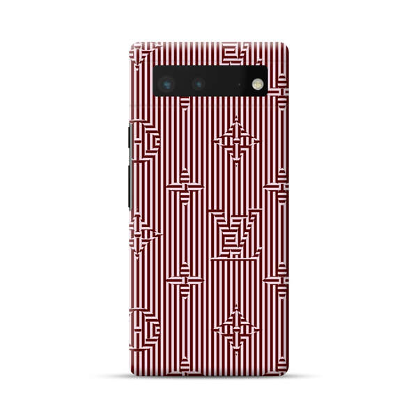 Intricate Geometric Striped Pattern Google Pixel 6 Hard Case