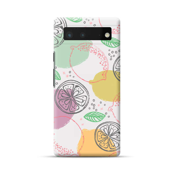Lemon Colorful Abstract Pattern Google Pixel 6 Hard Case