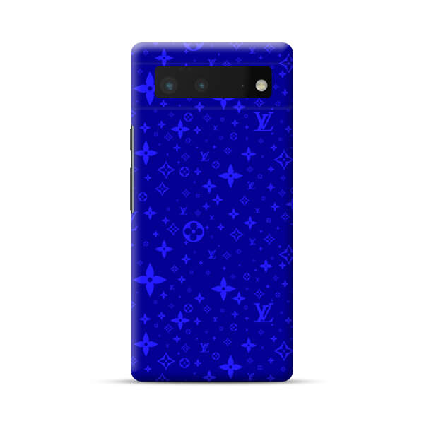 Luxury Blue Designer Pattern Google Pixel 6 Hard Case