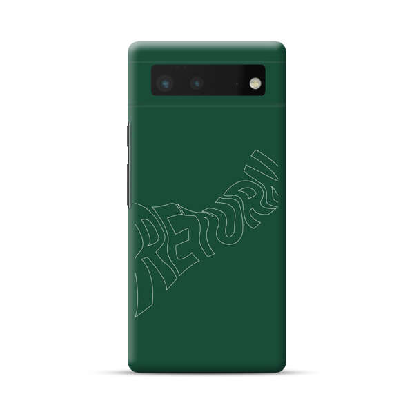 Minimalist Green Wavy Return Text Google Pixel 6 Hard Case