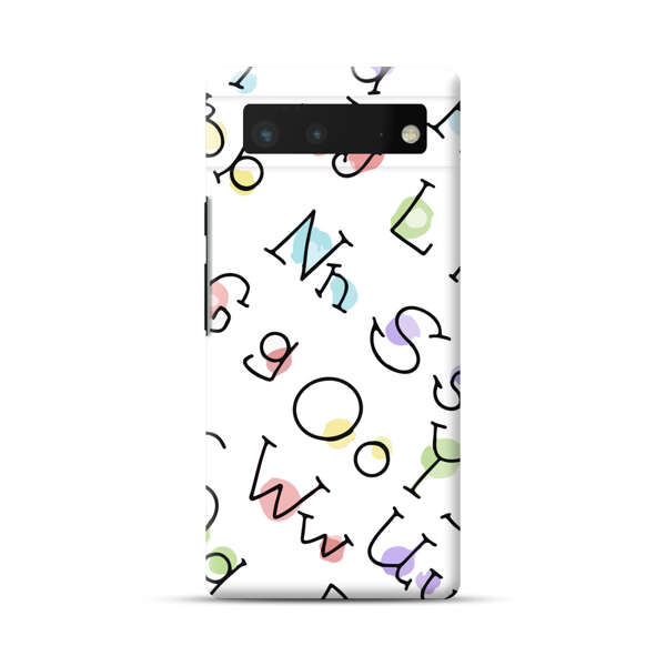 Playful Alphabet Pattern with Colorful Letters Google Pixel 6 Hard Case