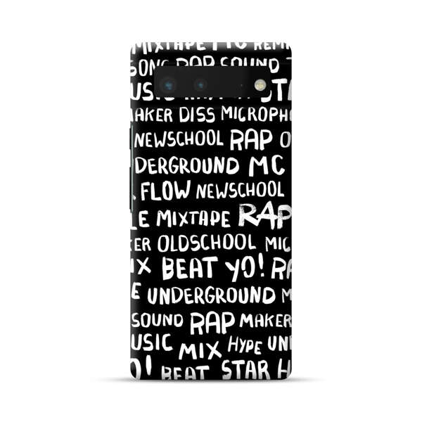 Rap Hip Hop Words Collage Google Pixel 6 Hard Case