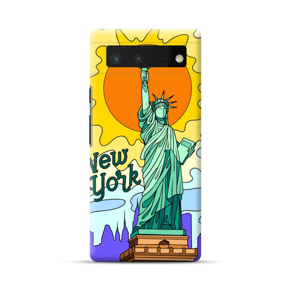 Statue of Liberty New York Artistic Sun Google Pixel 6 Hard Case