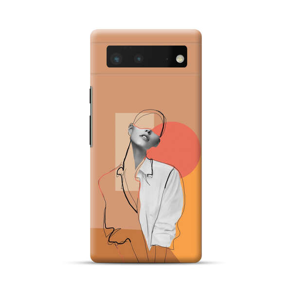 Stylish Abstract Portrait Art Google Pixel 6 Hard Case