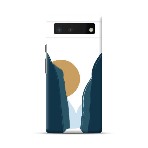 Sunset Between Dark Cliffs Google Pixel 6 Hard Case