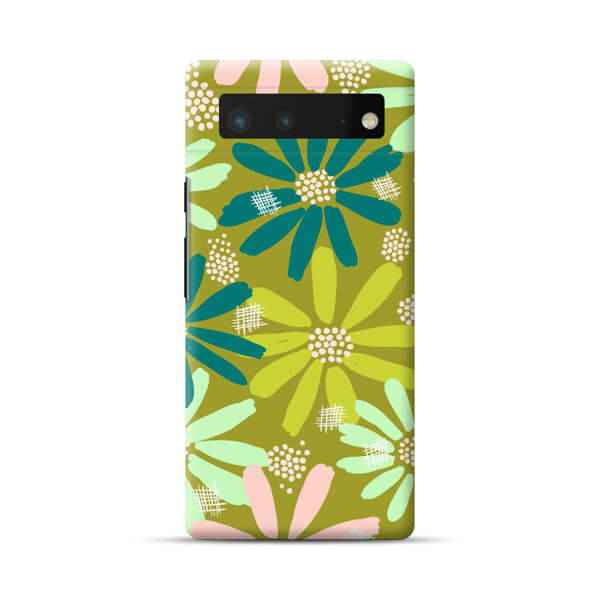 Vibrant Floral Daisy Pattern Google Pixel 6 Hard Case