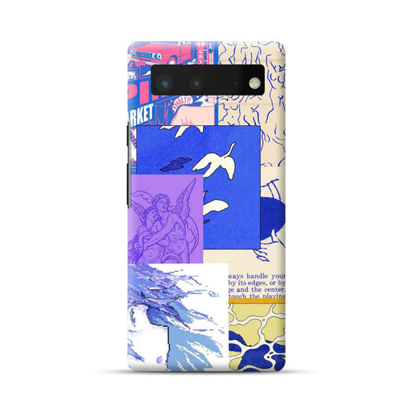 Vibrant Retro Pop Art Collage Google Pixel 6 Hard Case