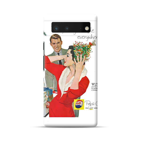 Vintage Pepsi-Cola Holiday Advertisement Google Pixel 6 Hard Case