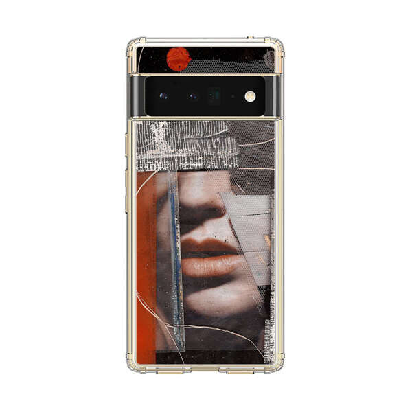 Abstract Collage Close Up Face Google Pixel 6 Pro Case