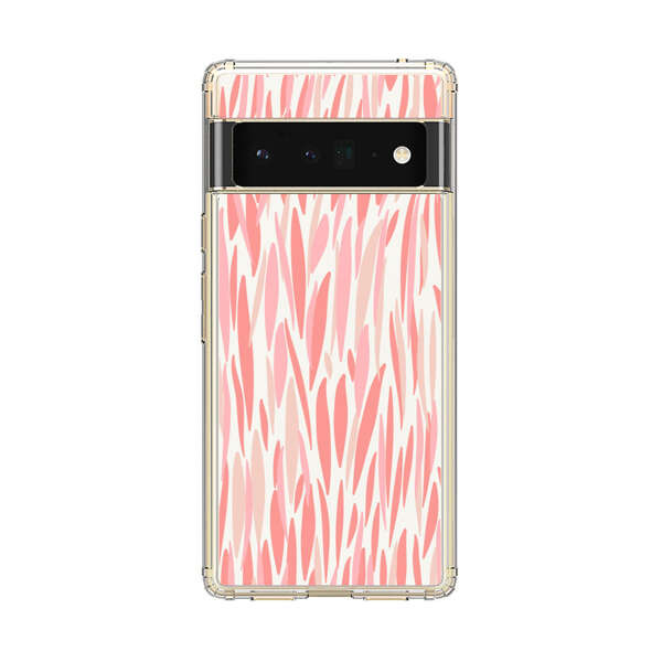 Abstract Coral Wavy Lines Pattern Google Pixel 6 Pro Case