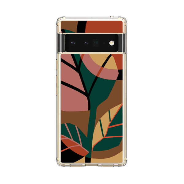 Abstract Geometric Leaves Design Google Pixel 6 Pro Case