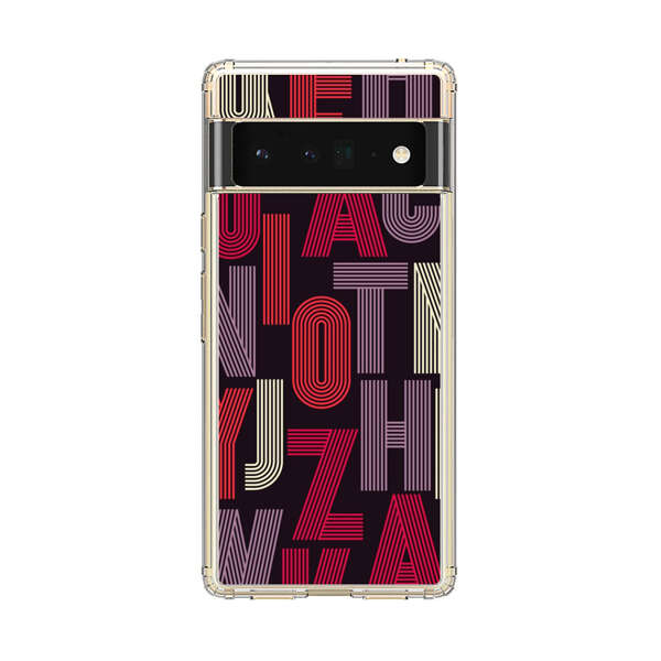 Abstract Letters Pattern Google Pixel 6 Pro Case