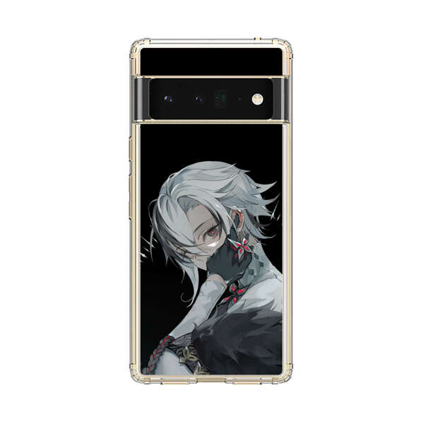 Anime Character with Silver Hair and Dark Feathers Google Pixel 6 Pro Case