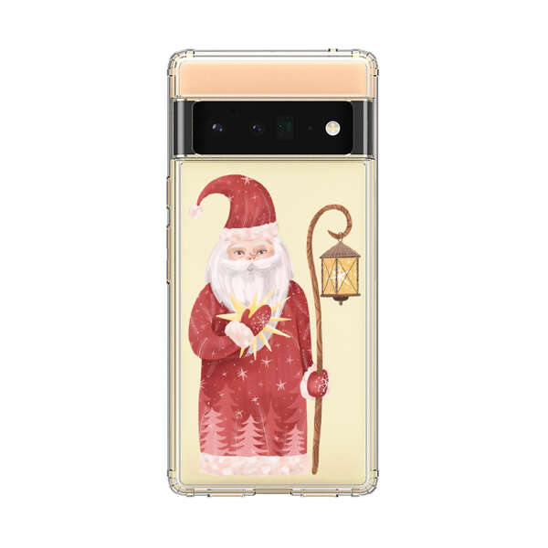 Charming Santa Claus Holding Glowing Heart and Lantern Google Pixel 6 Pro Case