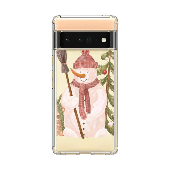 Charming Winter Snowman Illustration Google Pixel 6 Pro Case