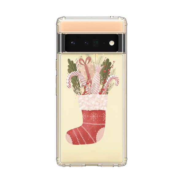 Christmas Stocking with Gifts and Candy Canes Google Pixel 6 Pro Case