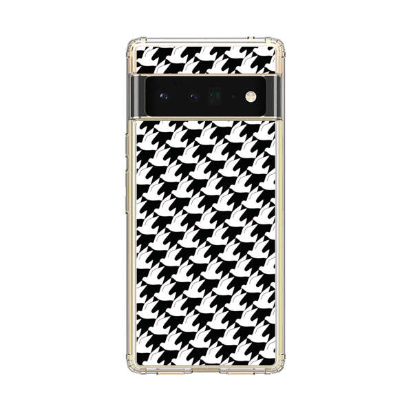Classic Black and White Houndstooth Pattern Google Pixel 6 Pro Case