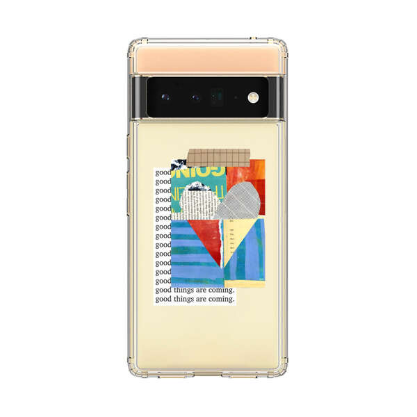 Colorful Abstract Collage with Geometric Shapes Google Pixel 6 Pro Case