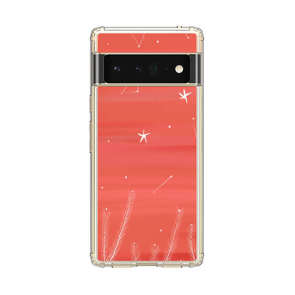 Coral Night Sky with Stars and Plants Google Pixel 6 Pro Case