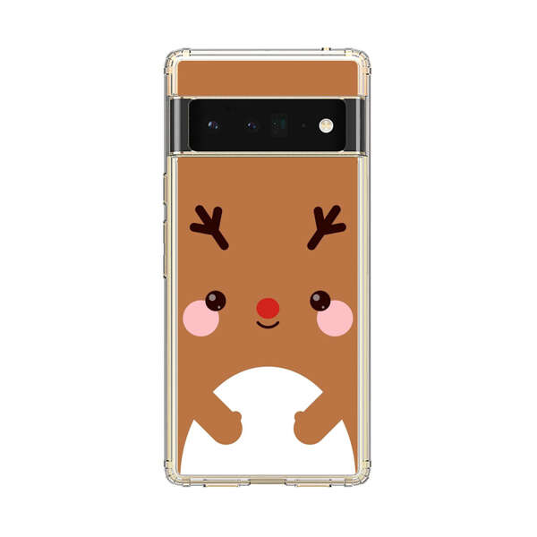 Cute Minimalist Reindeer Cartoon Google Pixel 6 Pro Case