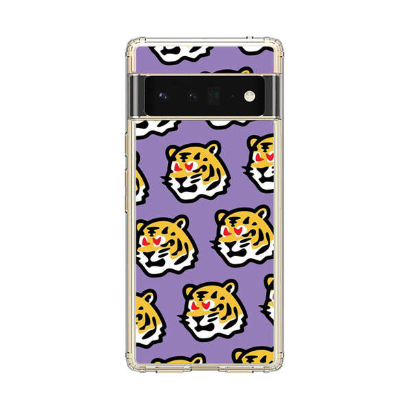 Cute Tiger with Heart Eyes Pattern Google Pixel 6 Pro Case