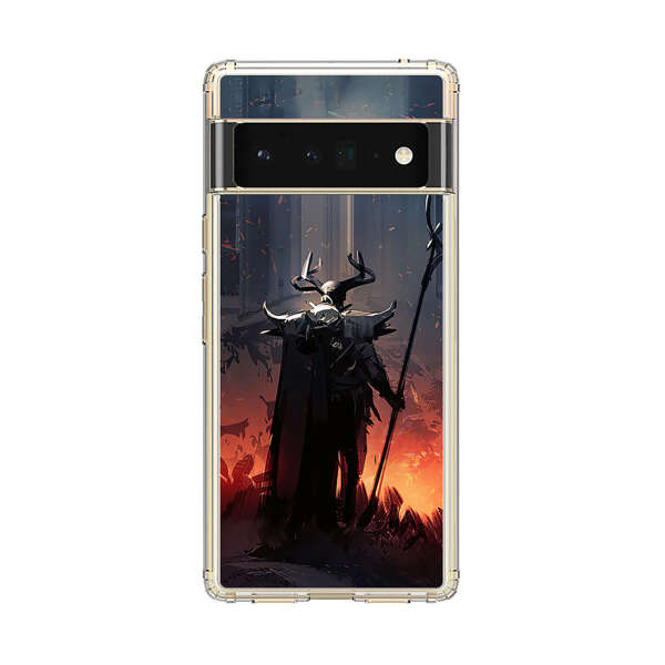 Dark Fantasy Warrior with Horned Helmet Google Pixel 6 Pro Case