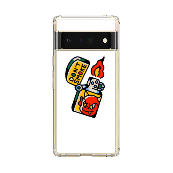 Don't Smoke Vintage Lighter with Devil Face Google Pixel 6 Pro Case