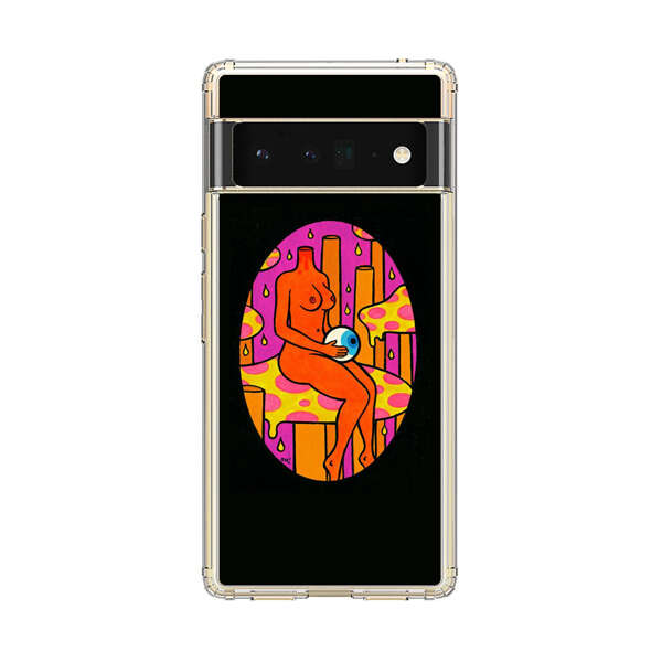 Faceless Nude Figure Holding Sphere Abstract Art Google Pixel 6 Pro Case