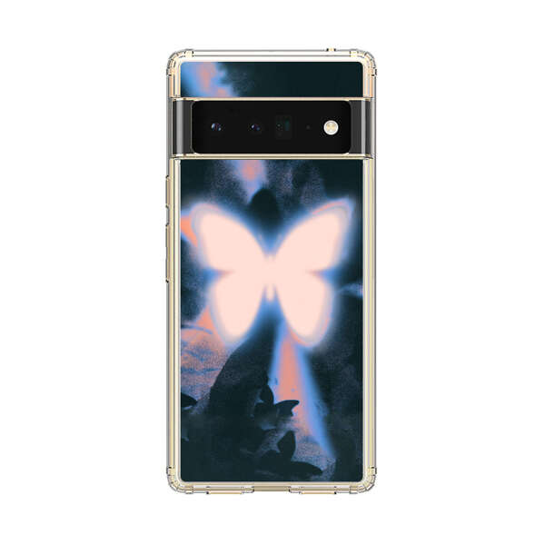 Glowing White Butterfly Google Pixel 6 Pro Case