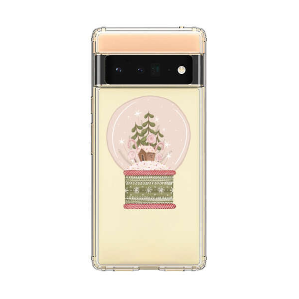 Holiday Snow Globe with Gingerbread House Google Pixel 6 Pro Case