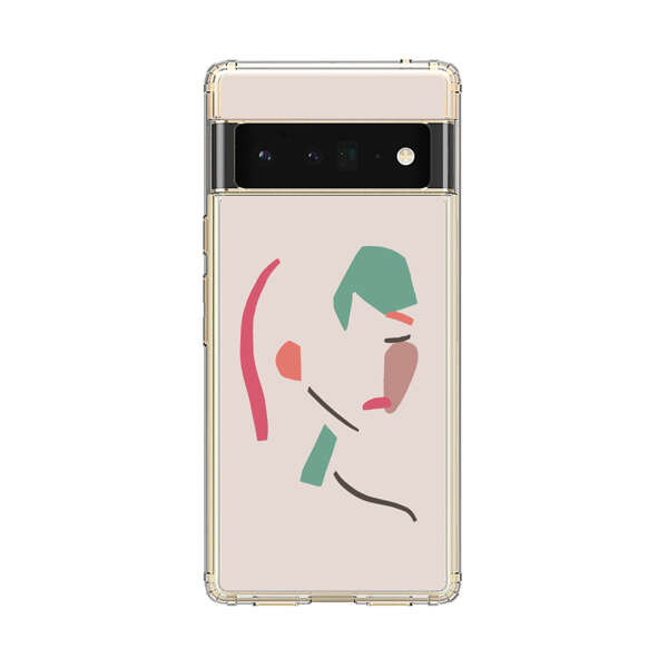 Minimalist Abstract Line Art Woman Face Google Pixel 6 Pro Case